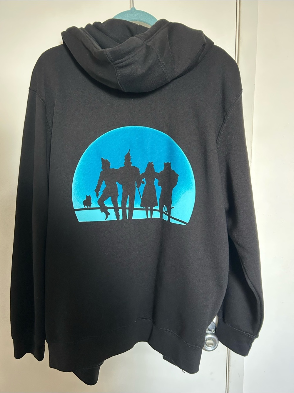 LV Sphere Wizard of Oz size L Black Hoodie with Blue Graphic Back
